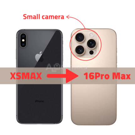 iPhone XS MAX Housing To 16 Pro Max Primary Desert Titanium Small Camera