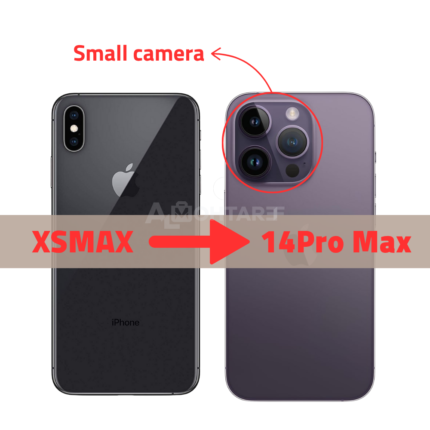 iPhone XS MAX Housing To 14 Pro Max Purple Small Camera