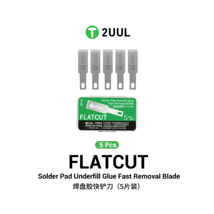 2UUL DA28 FlatCut Solder Pad Underfill Glue Fast Removal Blades (5pcs/box)