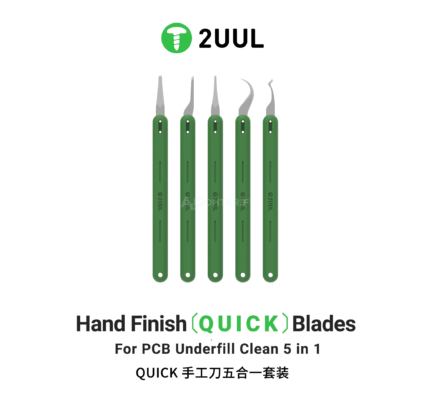 2UUL DA22 Hand Finish QUICK Blades Set for PCB Underfill Clean