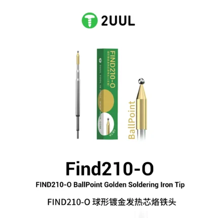 2UUL FD15 Find210-O BallPoint Golden Soldering Iron Tip