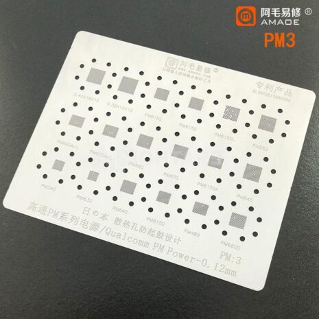 Amaoe PM3 PM6150 PM6150L PM562 PM660A PM660L PM670A PM670L PM660 Power PMIC Chip BGA Stencil IC Solder Reballing Tin