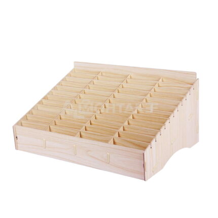 Wooden Desktop Storage Box Mobile Phone Management 48 Grid