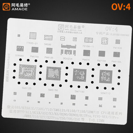 AMAOE OV4 Stencil for Oppo/Vivo