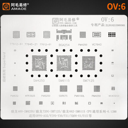 AMAOE OV6 Stencil for Oppo/Vivo