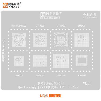 AMAOE MQ5 MTK CPU Stencil