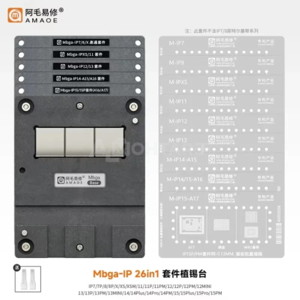 Amaoe Mbga IP 26in1 Reballing Platform For iPhone 7-15PM