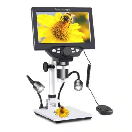 1200X 12MP Digital Electronic Microscope Portable 7 Inch HD
