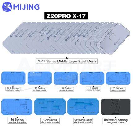 MiJing Z20 Pro Motherboard Middle Frame Reballing Fixture (iPhone X to 17 Pro Max)