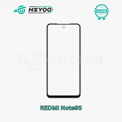 باغة HZYOO مع OCA أصلية لهاتف Redmi Note 9S – أسود