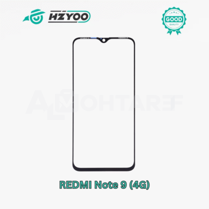 باغة HZYOO مع OCA أصلية لهاتف Redmi Note 9 (4G) – أسود