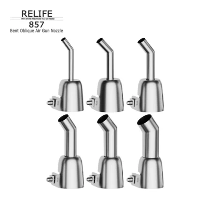 RELIFE 857 Series 45-Degree Bending Hot Air Nozzles (4/5/6/8/12mm)
