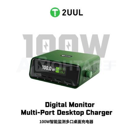 2UUL PC12 Digital Monitor 110W Muit-Port Desktop Charger